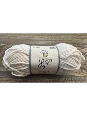Yarn Bee Studio 72 Ivory Yarn Skein - New Crochet Knitting Crafts
